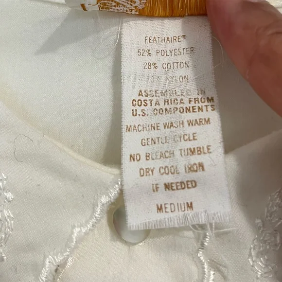 Vintage 60s 70s Cream Cotton Barbizon Long Nightgown Sz. M